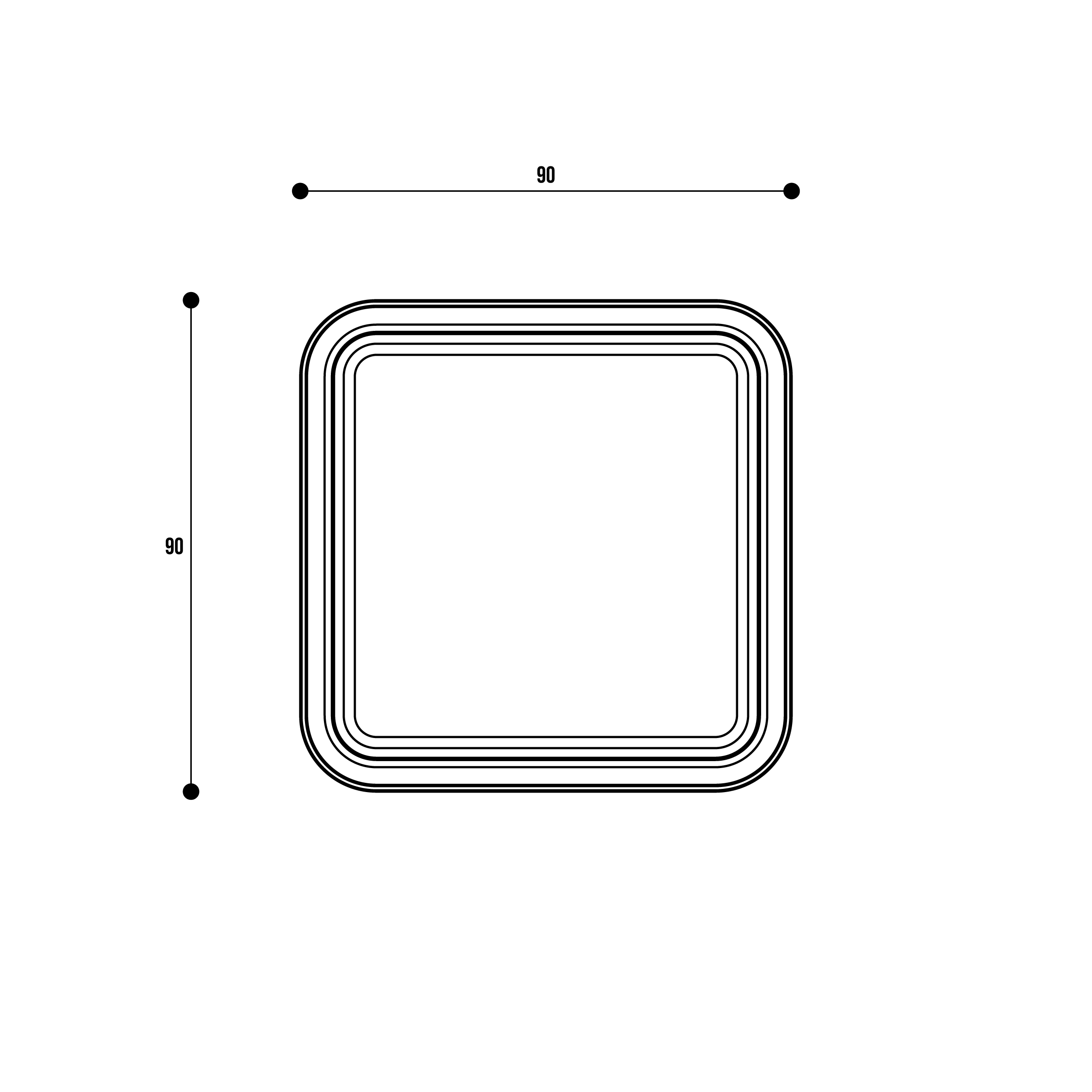 Guarnizione G1M1 per ventosa CNC M1 90×90 mm