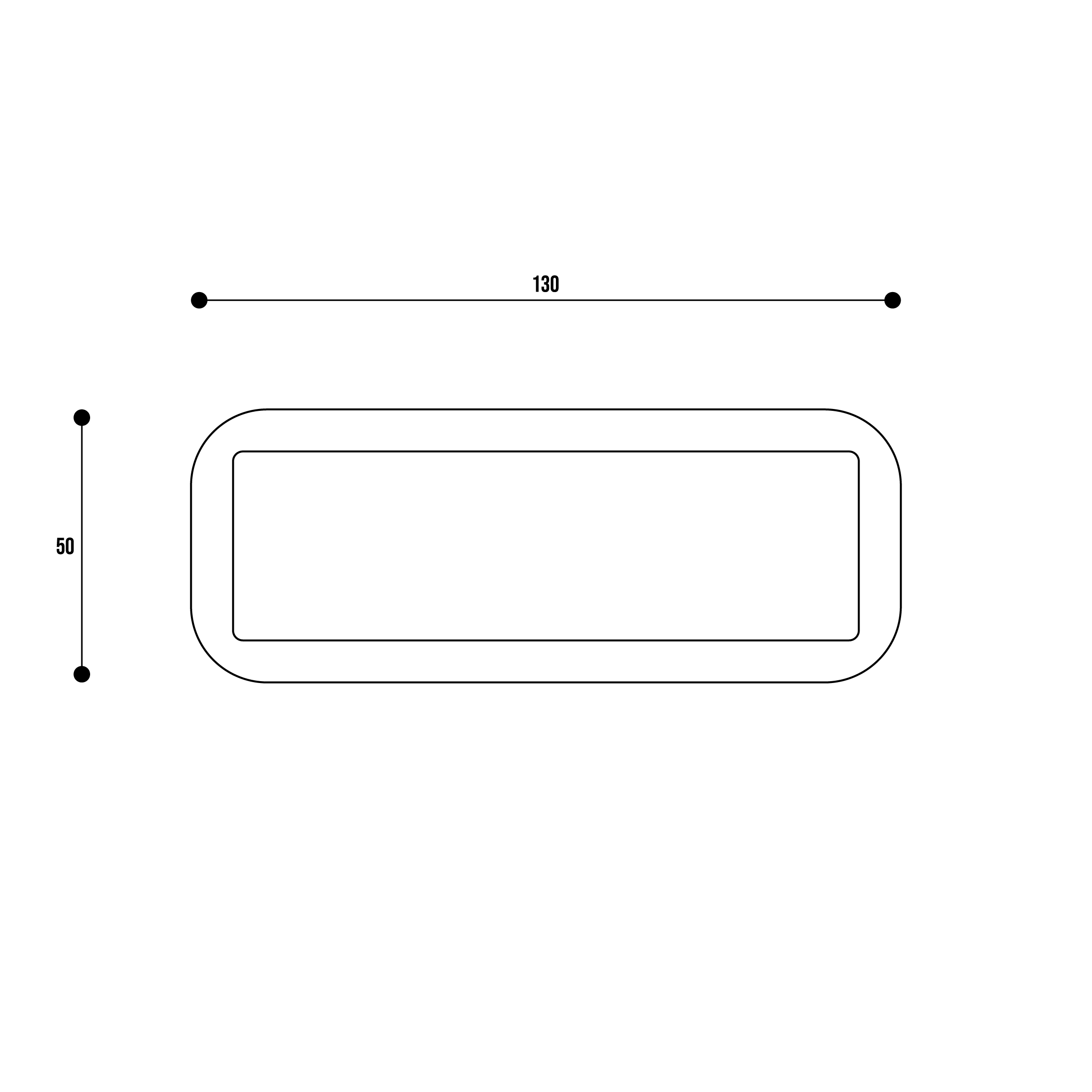 Ventosa CNC M2 130×50 – componente G2M2