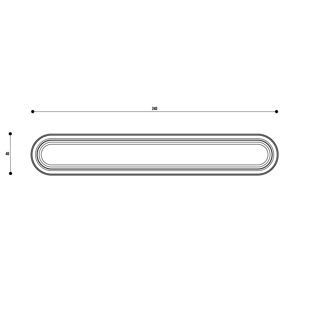 Guarnizione GF3 per ventosa CNC F3 240 × 40 mm