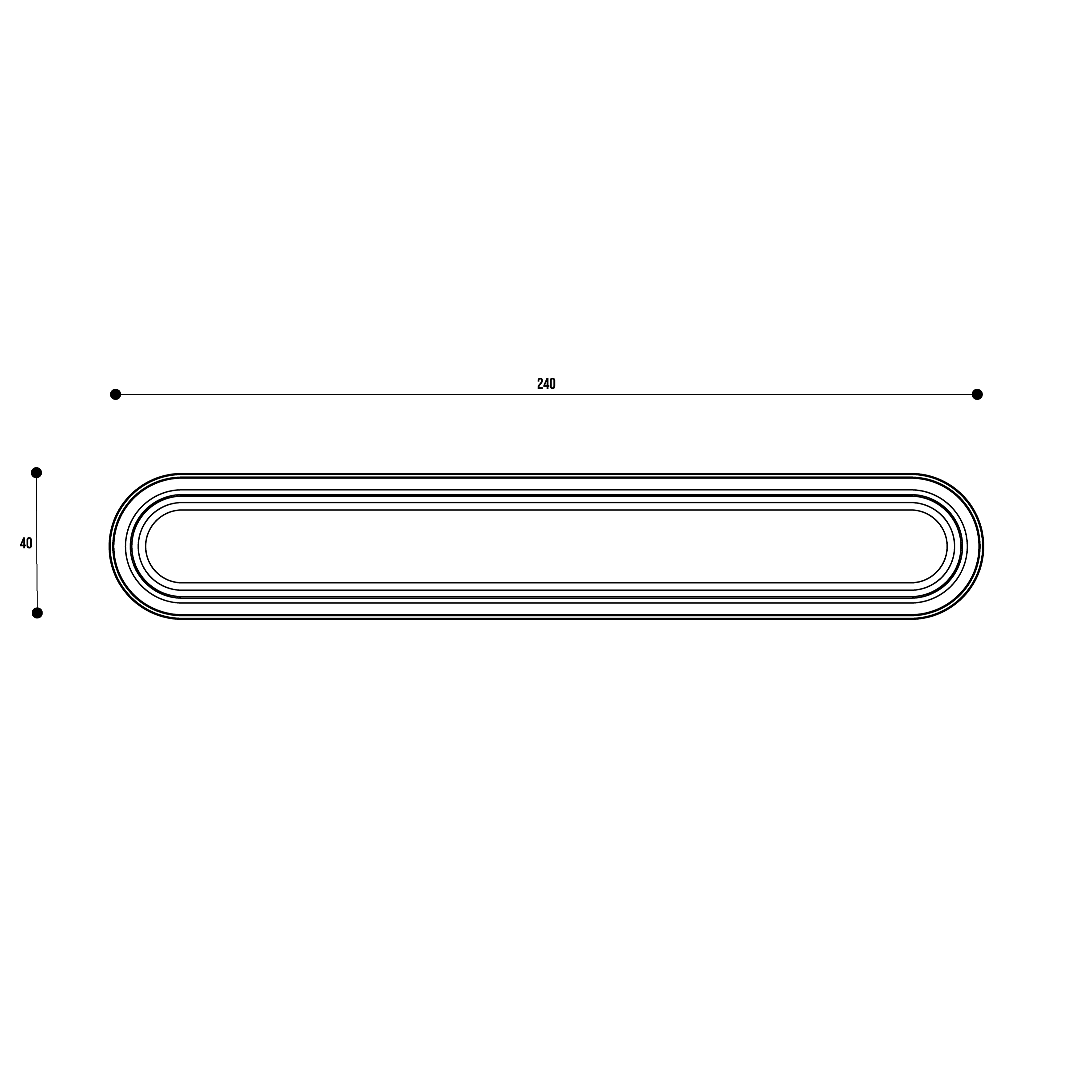 Guarnizione GF3 per ventosa CNC F3 240 × 40 mm