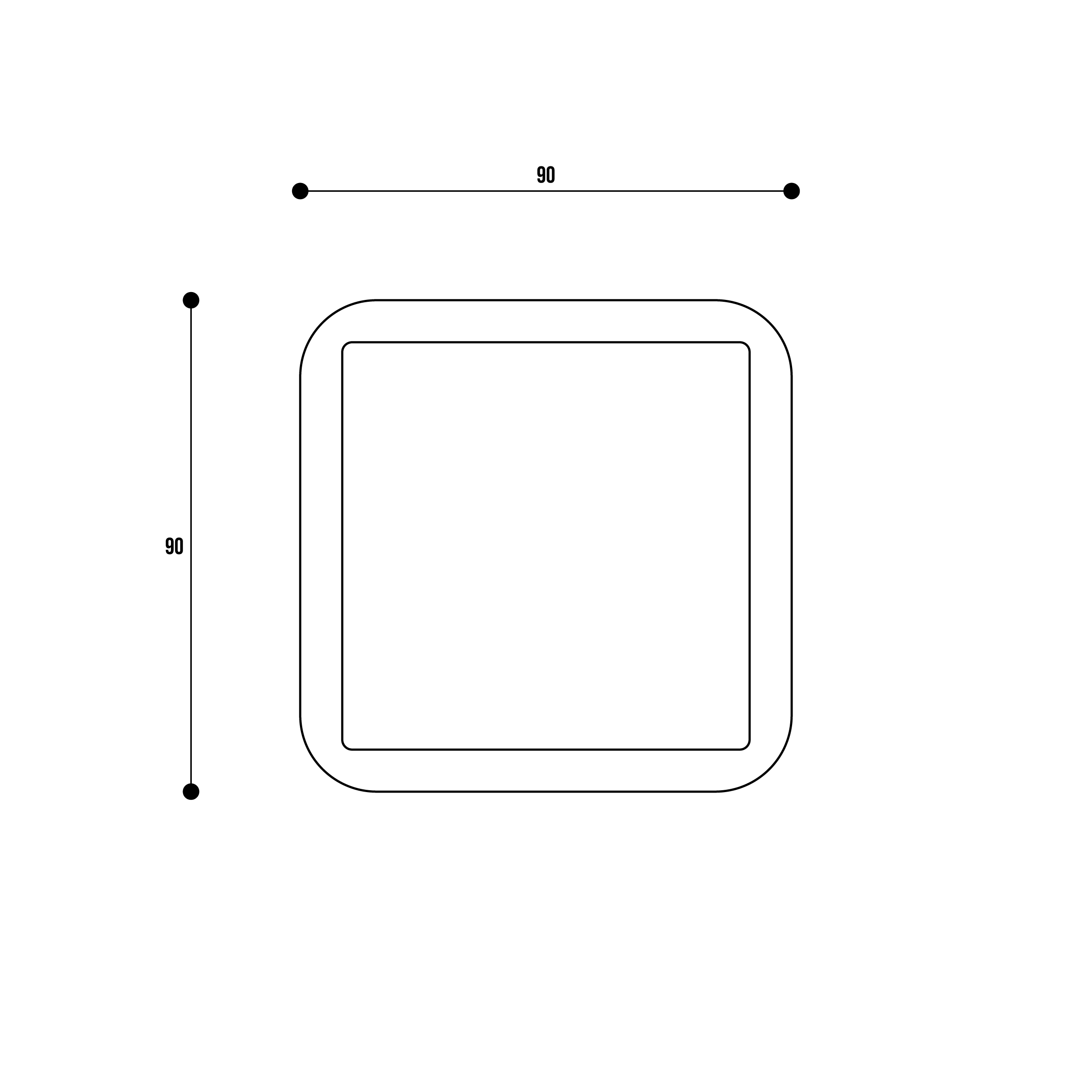 Guarnizione G2M1 per ventosa CNC M1 90×90 mm