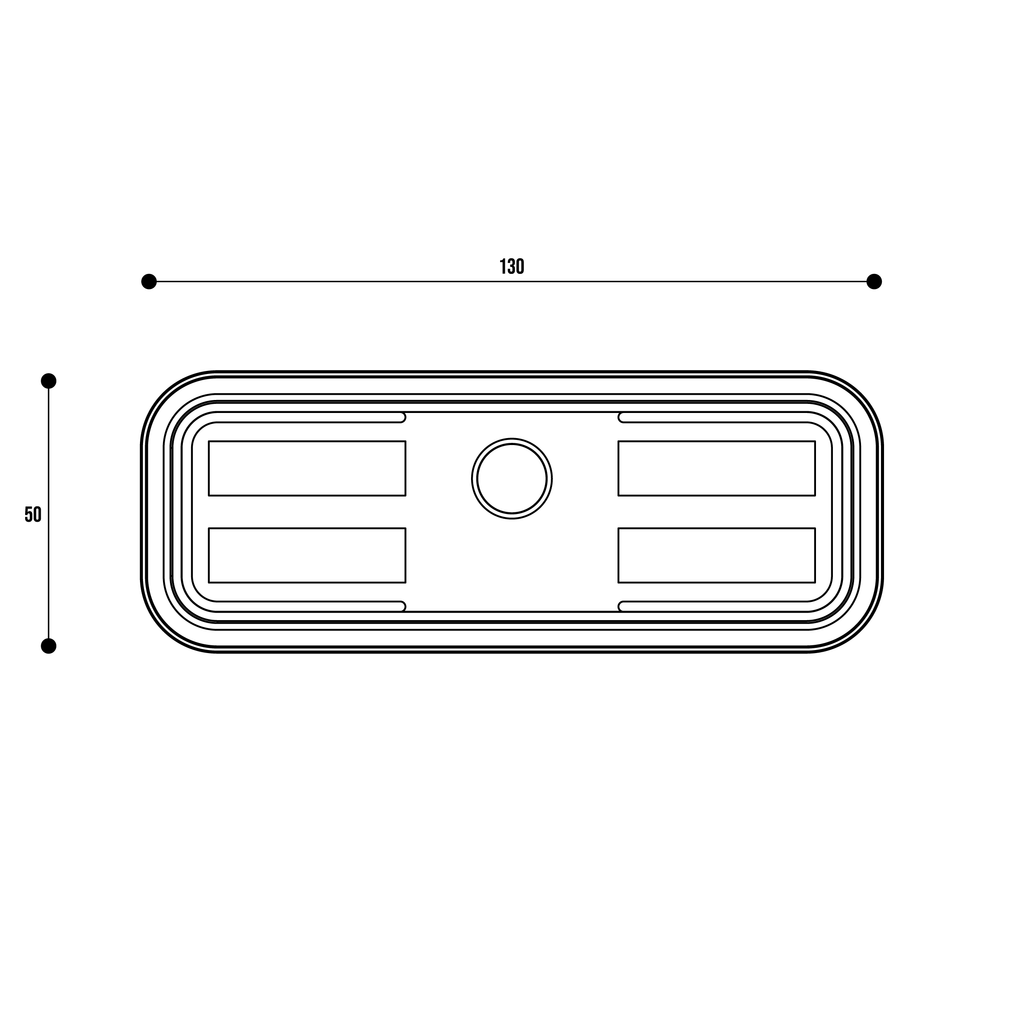 Ventosa CNC F1 155 × 45 mm per piani flex-drive