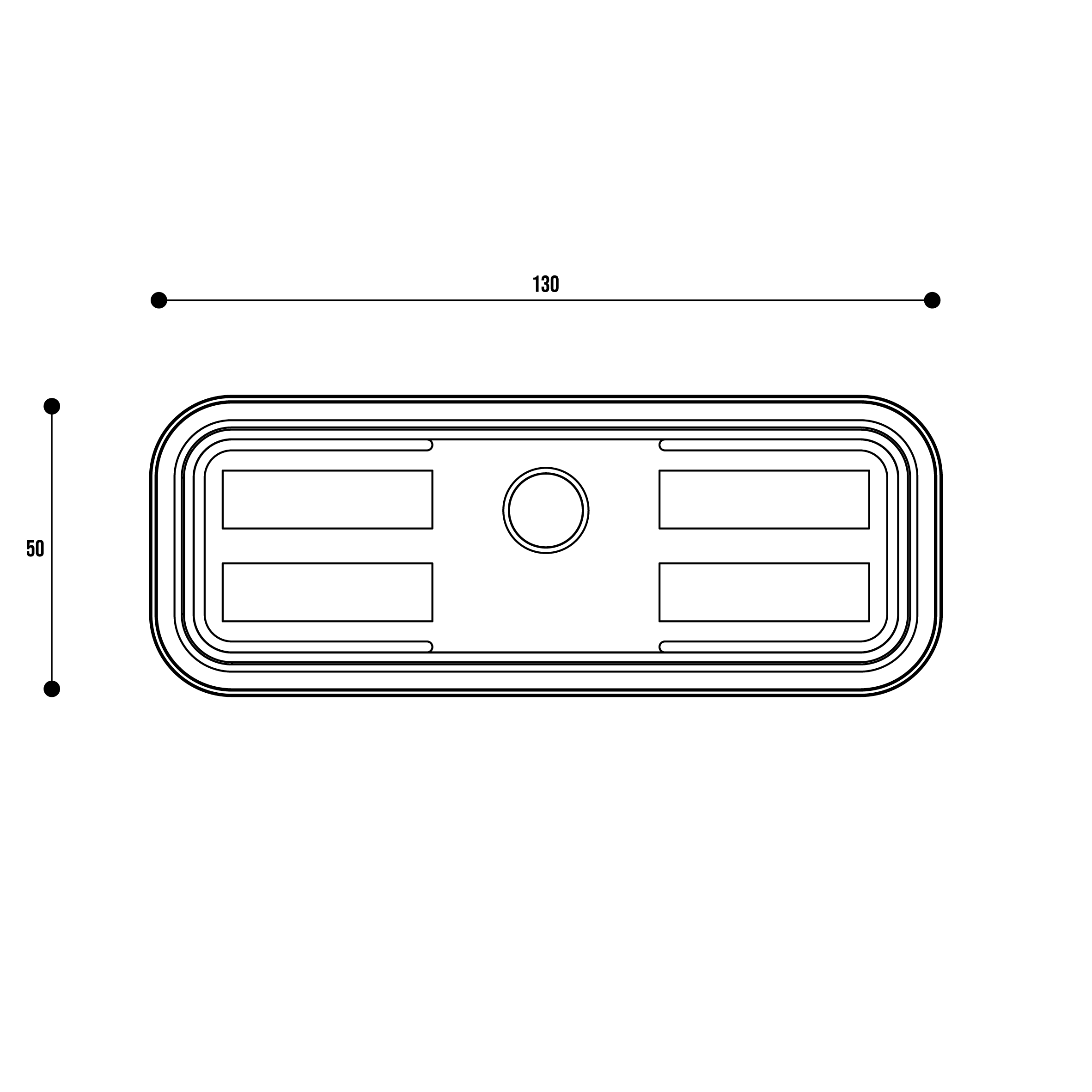 Ventosa CNC F1 155 × 45 mm per piani flex-drive