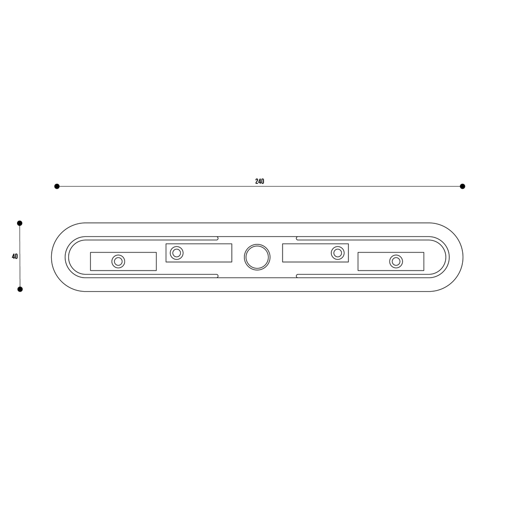 Ricambio corpo RF3 per ventosa CNC F3 240 × 40 mm