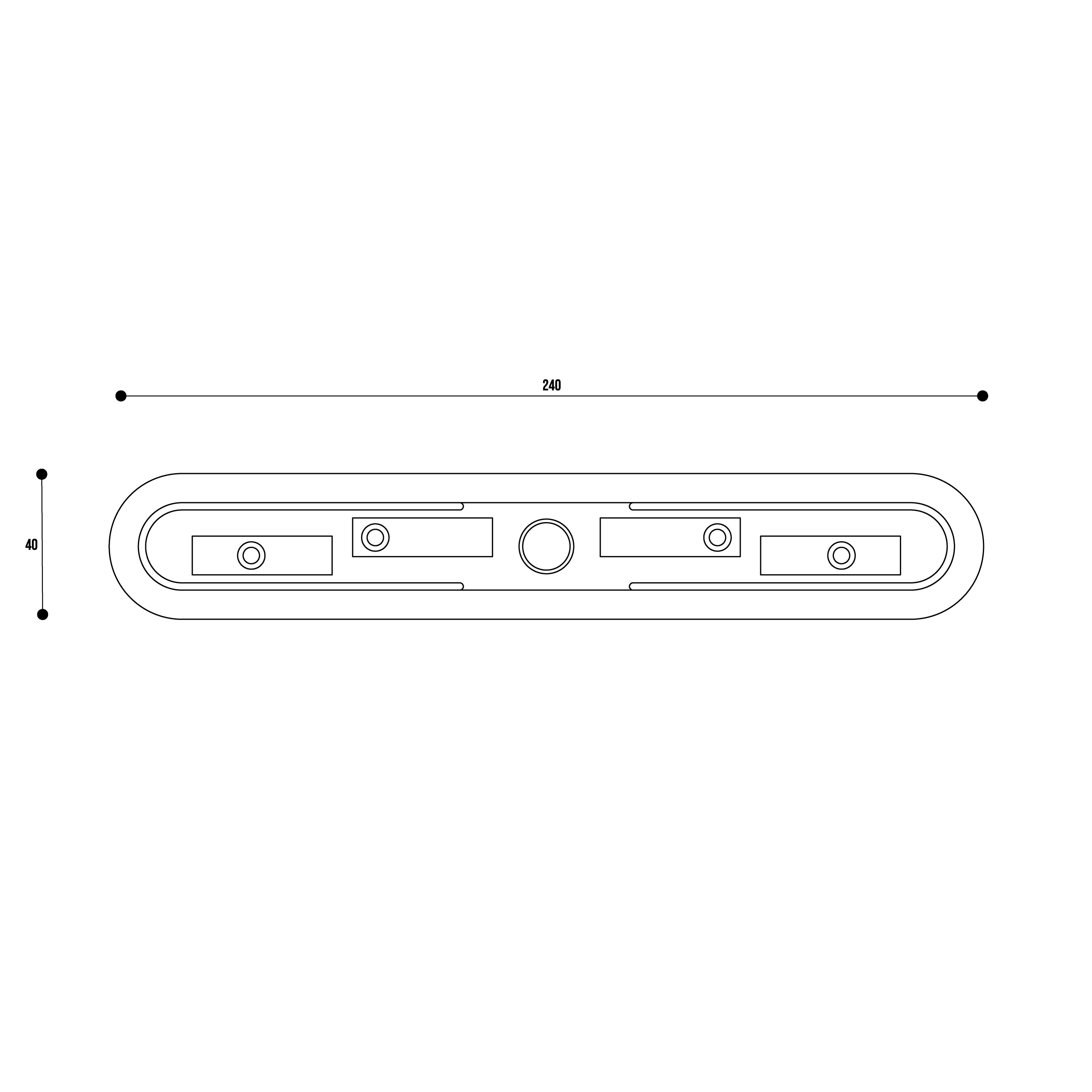 Ricambio corpo RF3 per ventosa CNC F3 240 × 40 mm