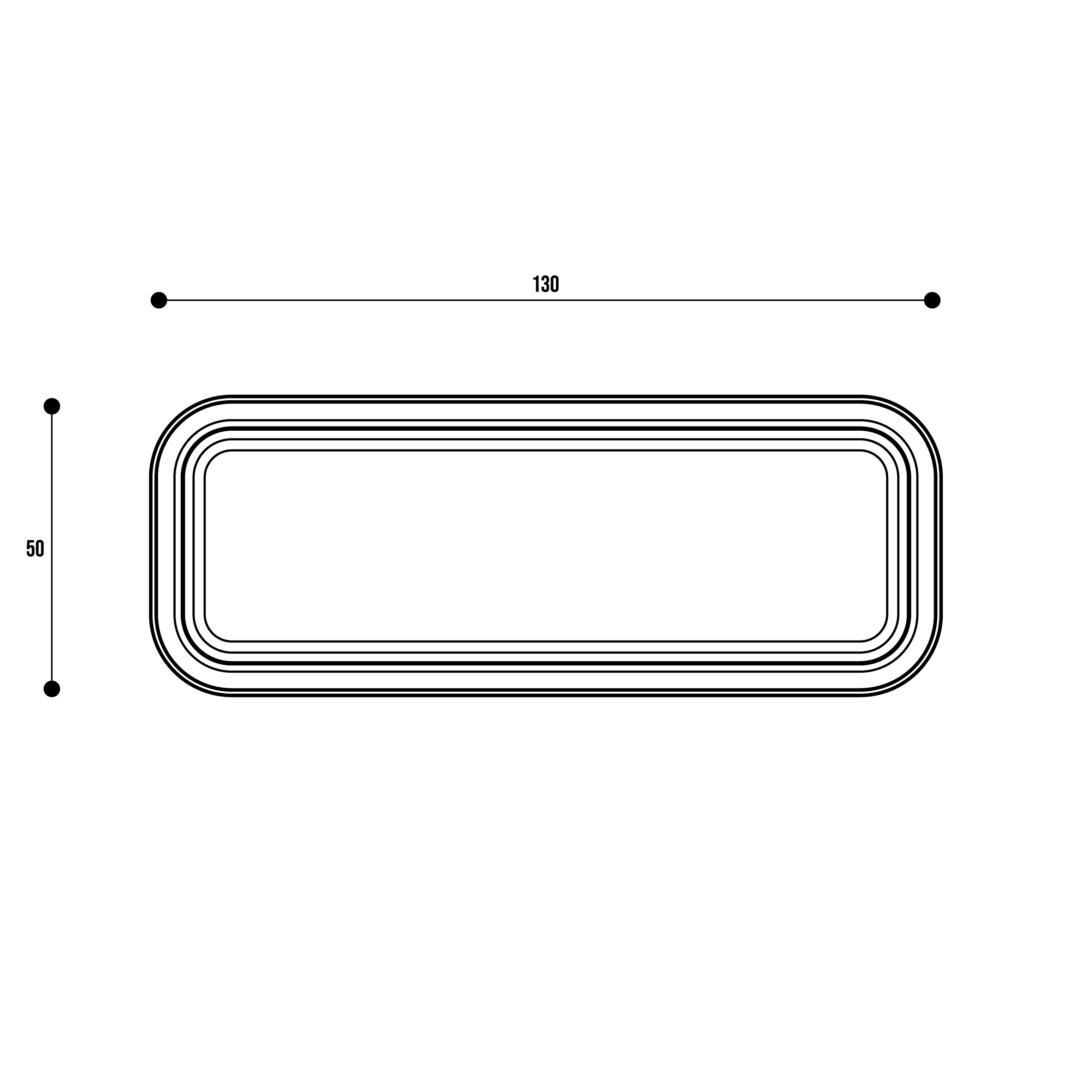 Guarnizione GF1 per ventosa CNC F1 155 × 45 mm