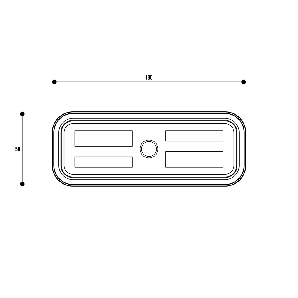 Ventosa CNC M2 130×50 – componente M2