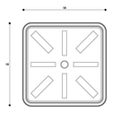 Ventosa CNC M3 130 × 130 mm per piani multifunzione