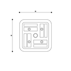 Ricambio corpo RM1 per ventosa CNC M1 90×90 mm
