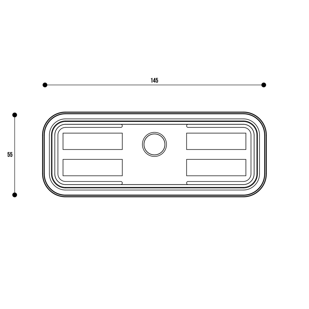 Ventosa CNC F1 145 × 55 mm per piani flex-drive