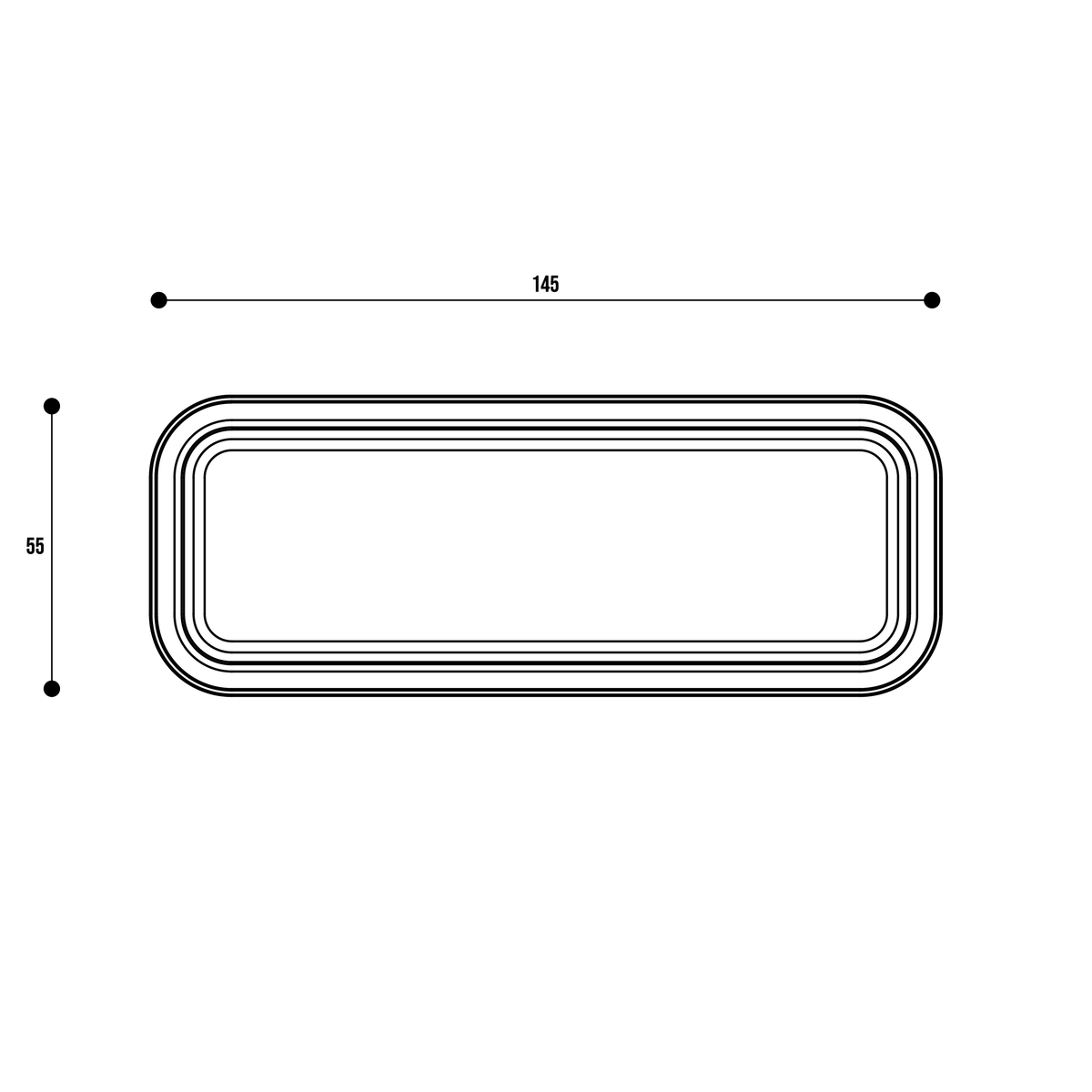Guarnizione G1F1 per ventosa CNC F1 145 × 55 mm