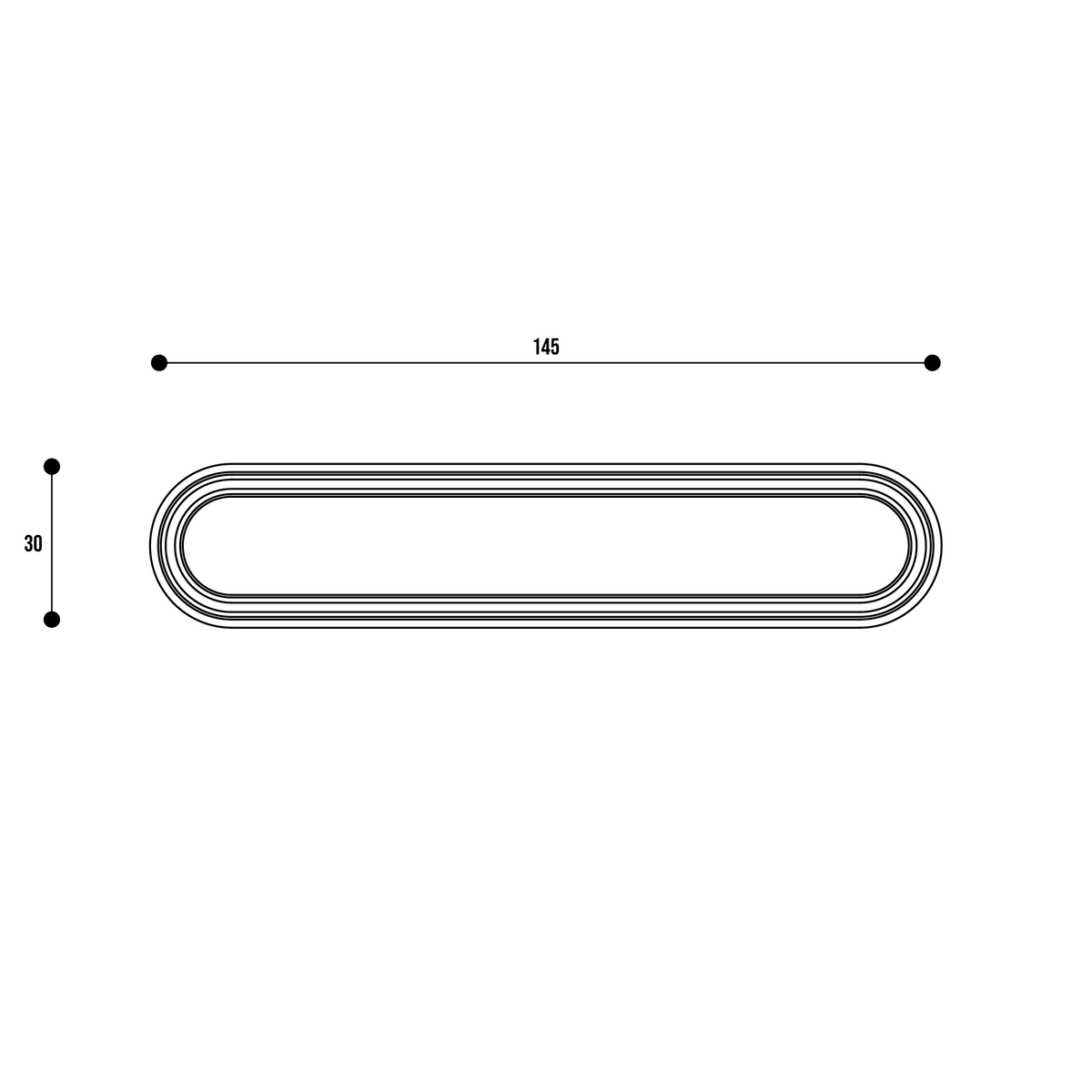 Guarnizione G1F4 per ventosa CNC F4 145 × 30 mm